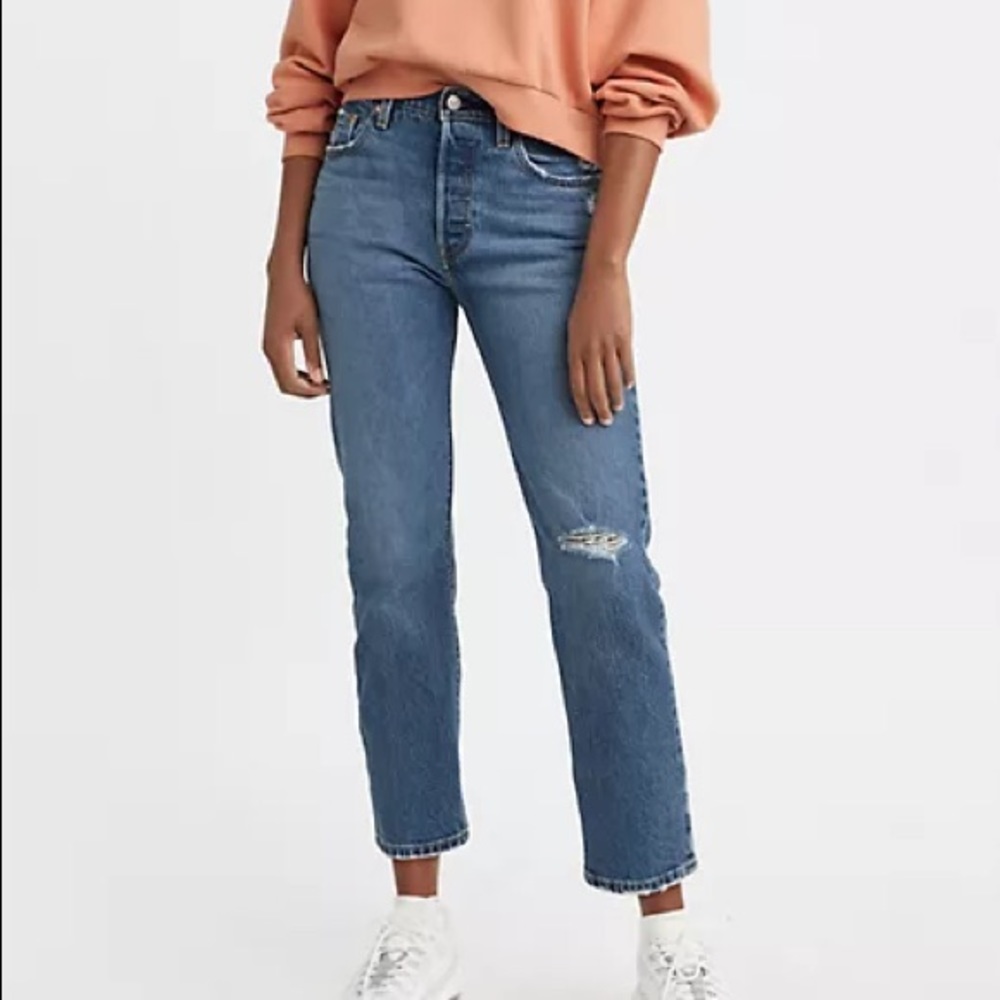 Levi 501 jeans original cropped jeans